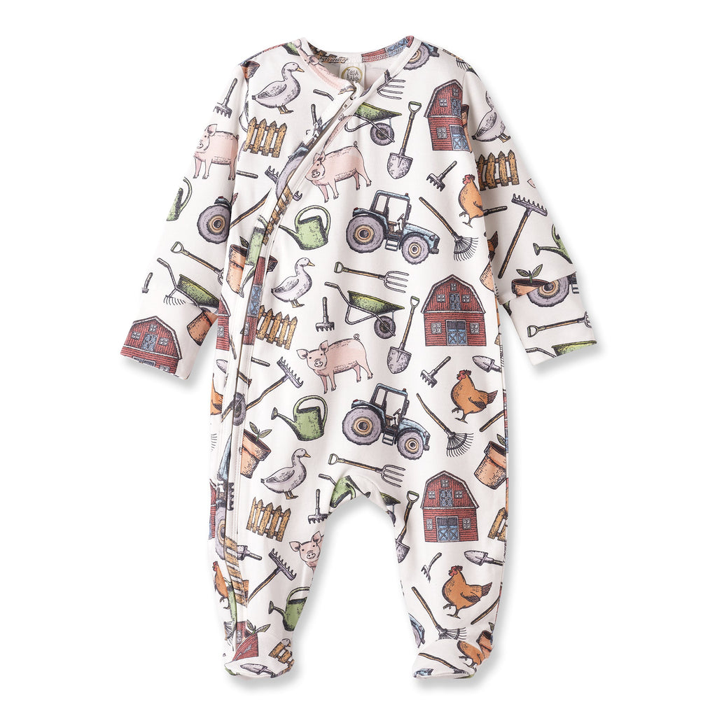 Farmer's Market Bamboo Zipper Romper