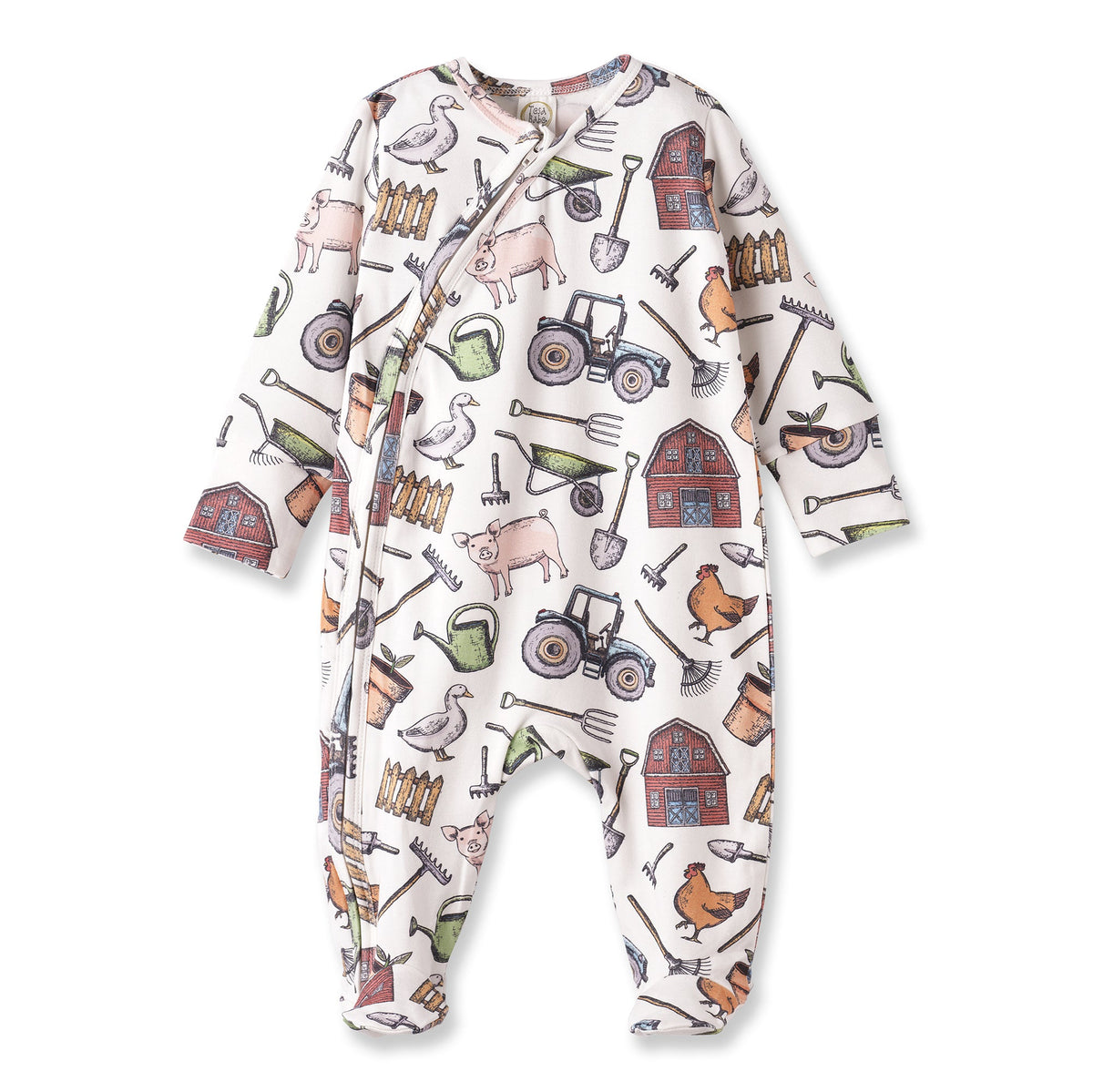 Farmer's Market Bamboo Zipper Romper