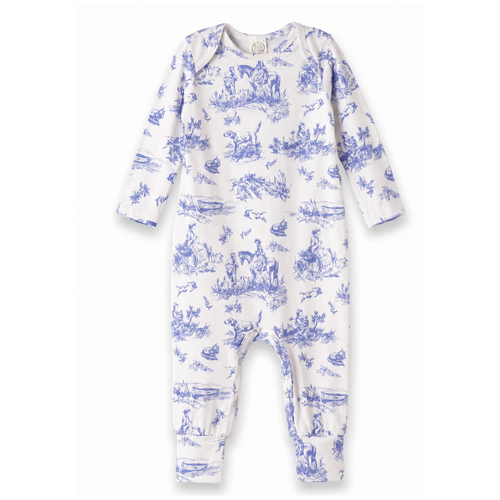 Baby Girl Toile de Jouy Bamboo Romper